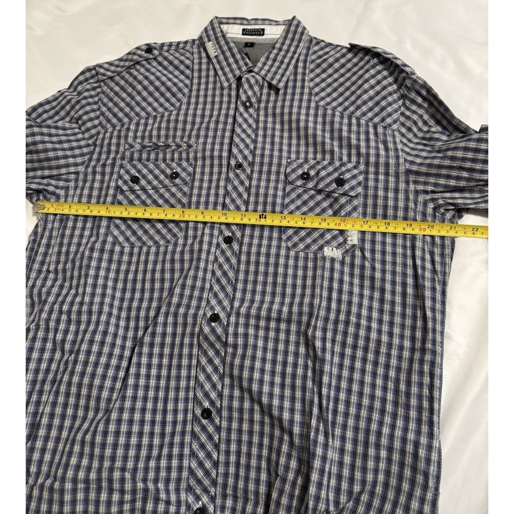 Roar Mens Rockabilly Shirt L Embroidered Button Up Grunge Alternative - Picture 9 of 10